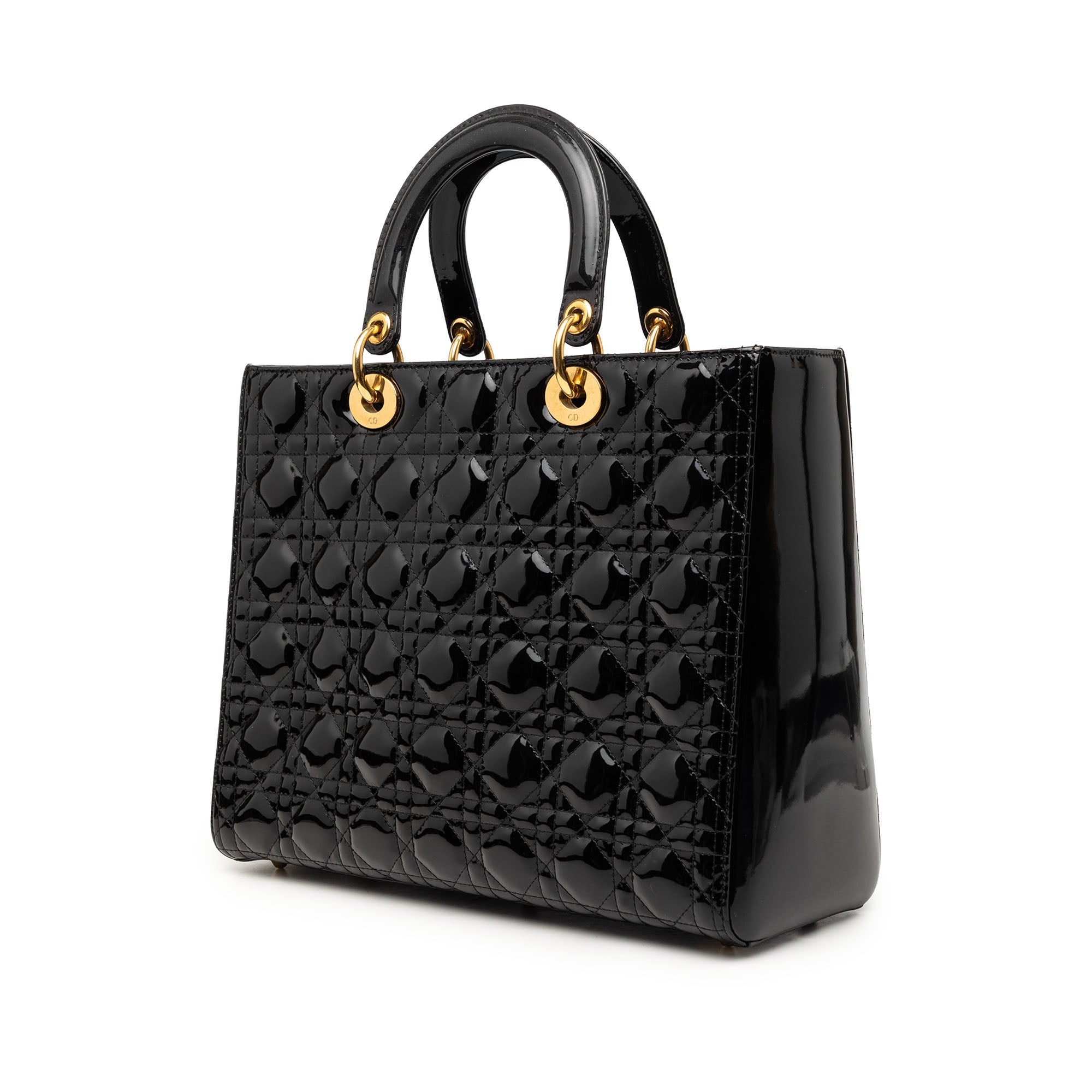 Large Patent Cannage Lady Dior - Image 2