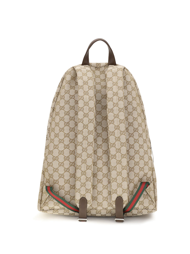 Gucci Tag Backpack — Beige Polyester