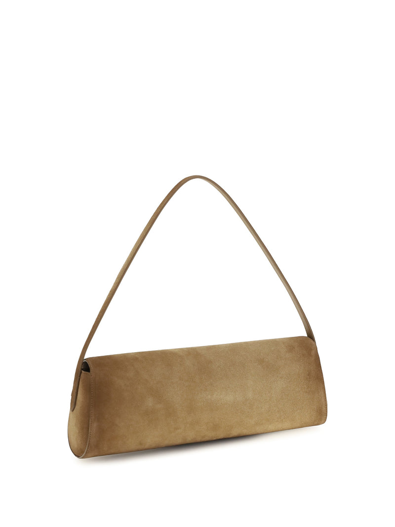 Jil Sander Kante Shoulder Bag — Brown Suede