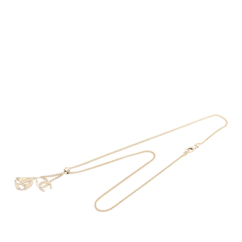 CC Gold Plated Sailboat Pendant Necklace