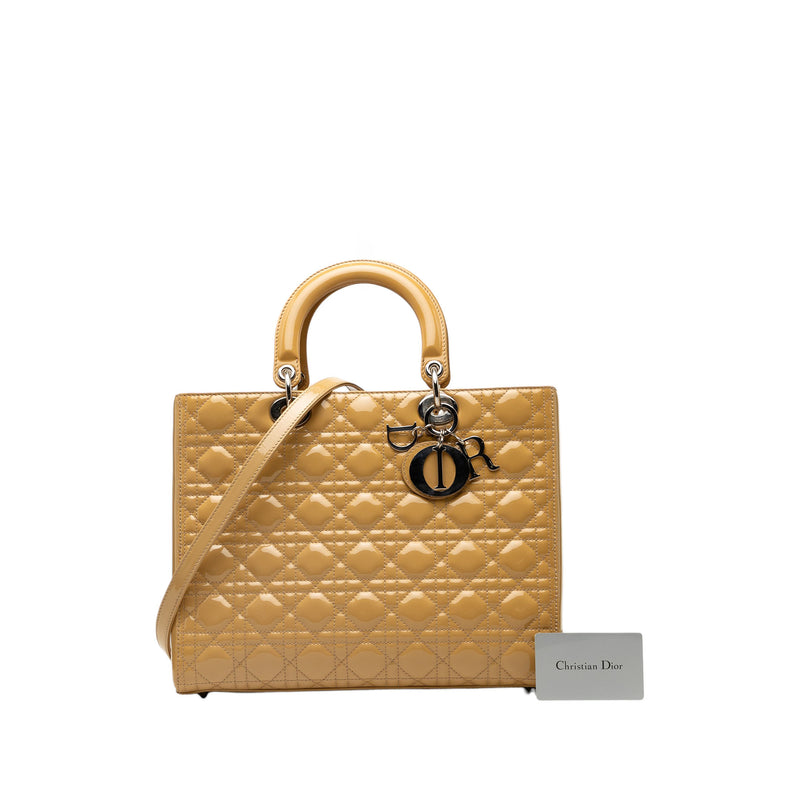 Large Patent Cannage Lady Dior - Image 8