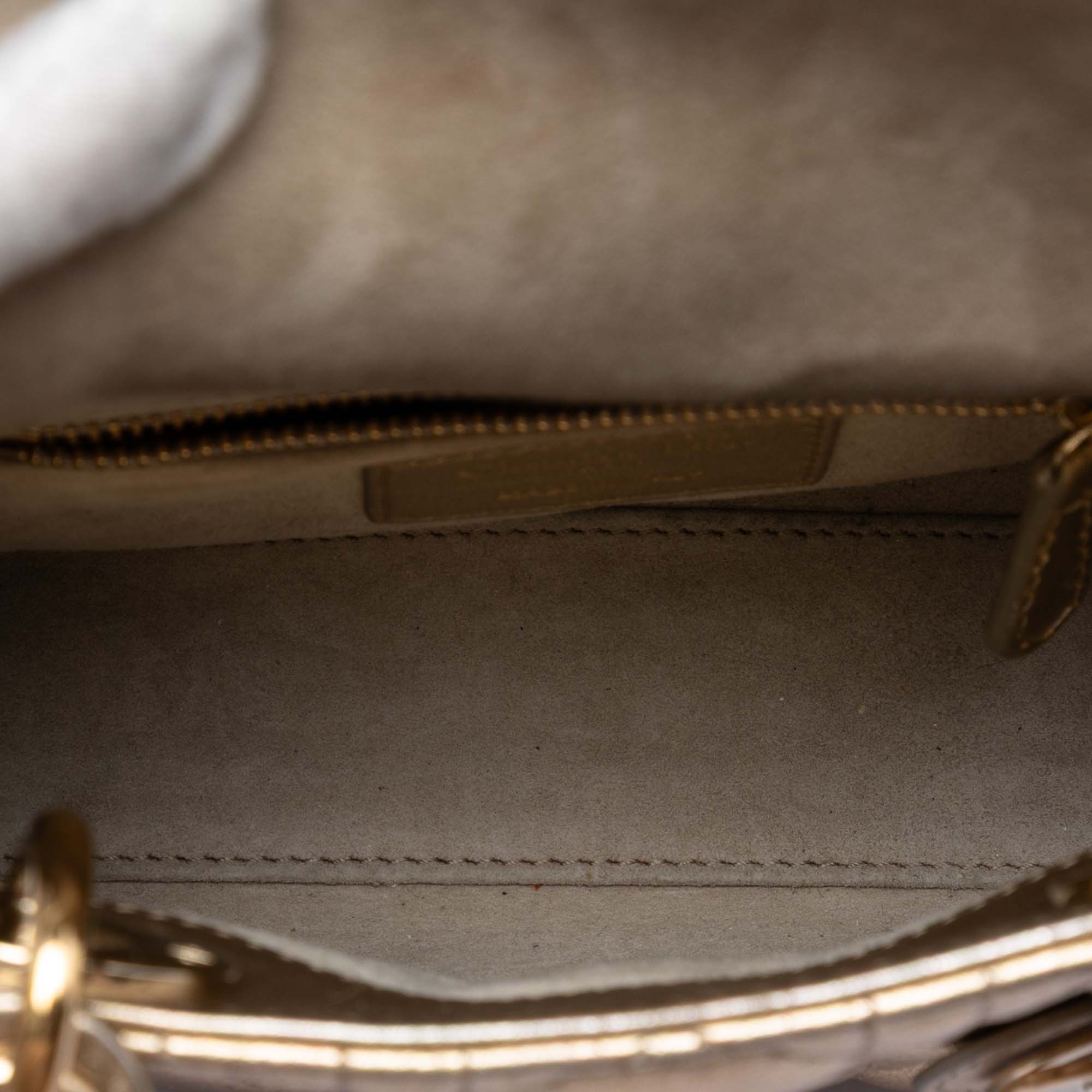 Mini Metallic Lambskin Cannage Lady Dior - Image 4