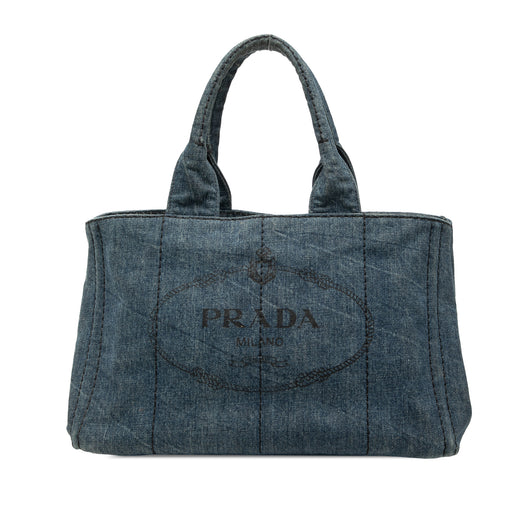 Denim Canapa Logo Satchel - Image 1