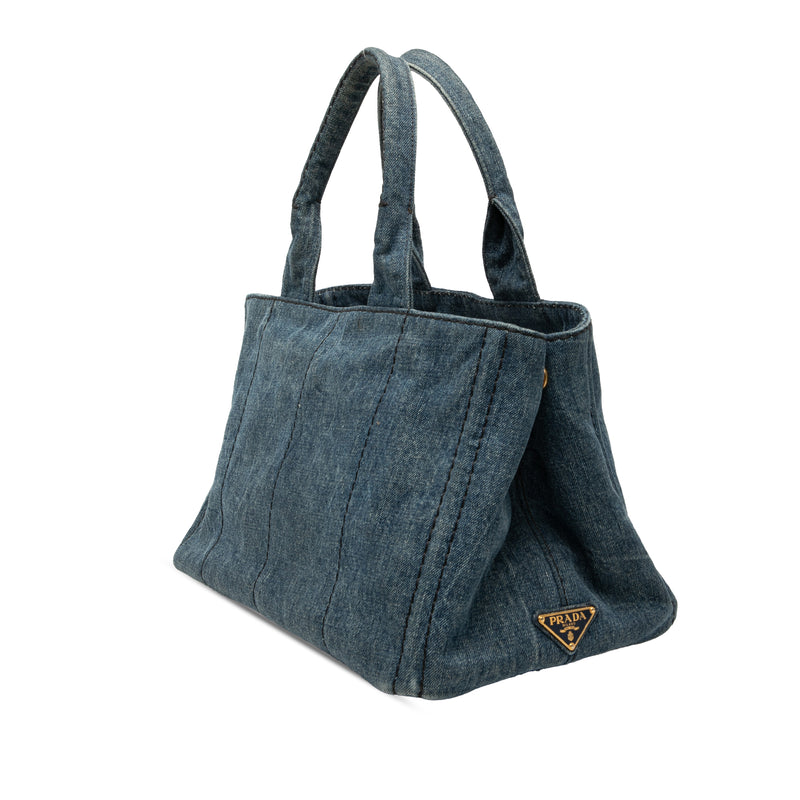 Denim Canapa Logo Satchel - Image 2