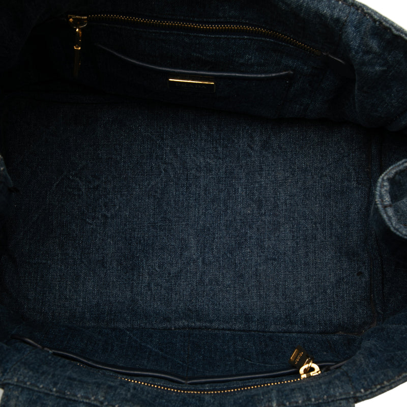 Denim Canapa Logo Satchel - Image 4