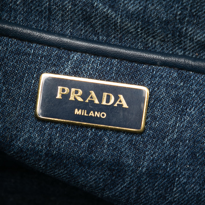 Denim Canapa Logo Satchel - Image 5