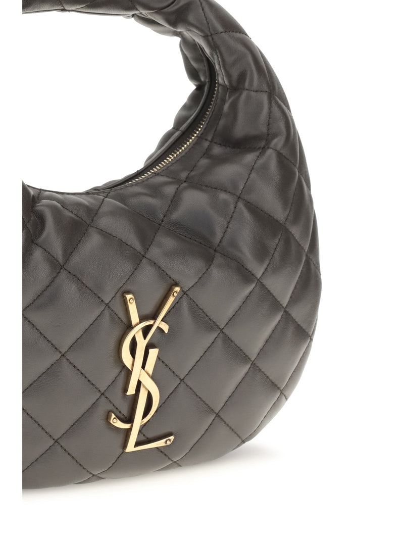 Saint Laurent Icarino Top Handle Bag — Gray Lambskin Leather