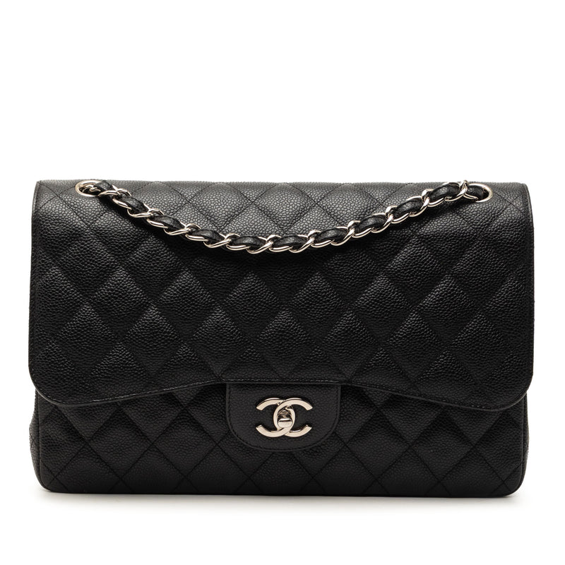 Jumbo Classic Caviar Double Flap