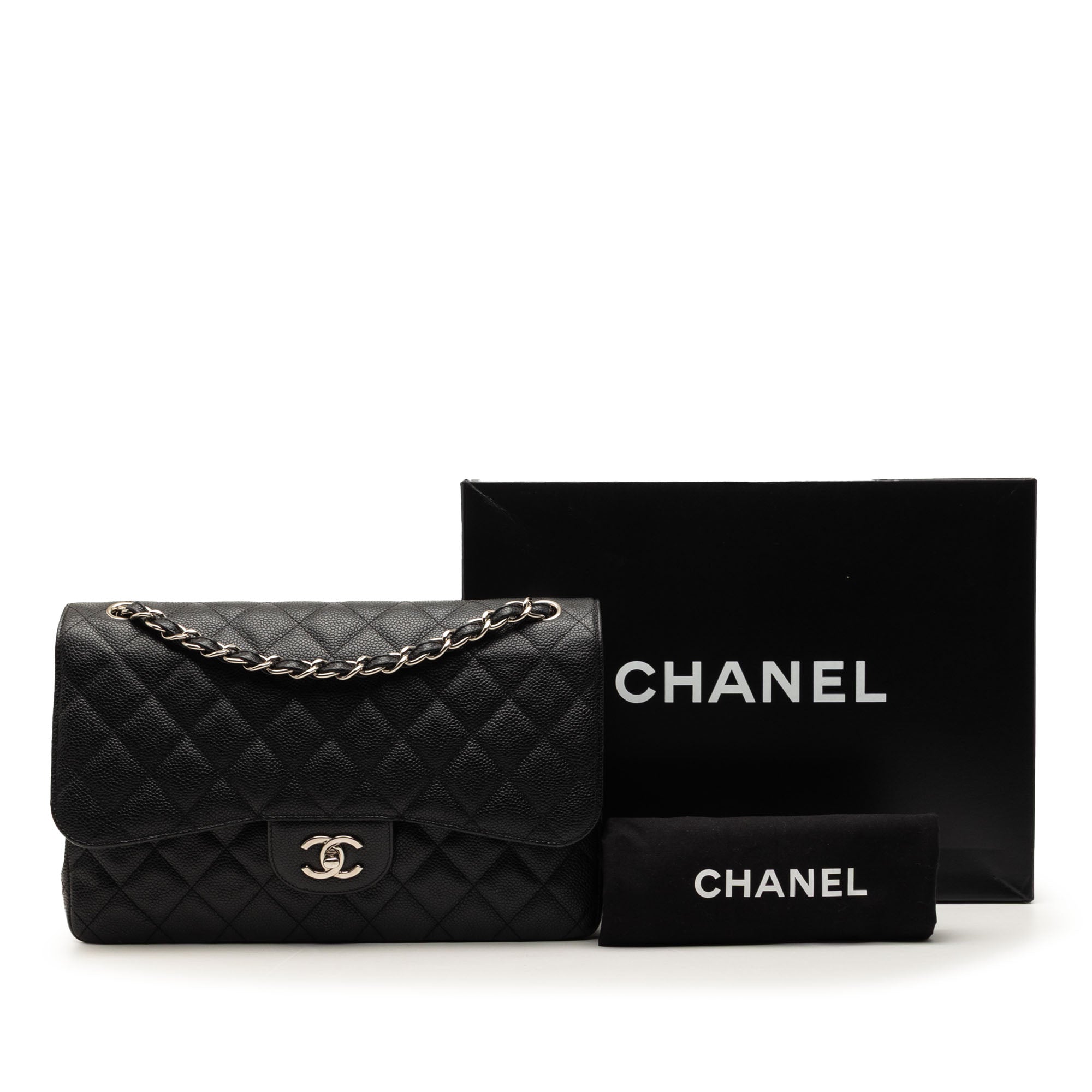 Jumbo Classic Caviar Double Flap - Image 8