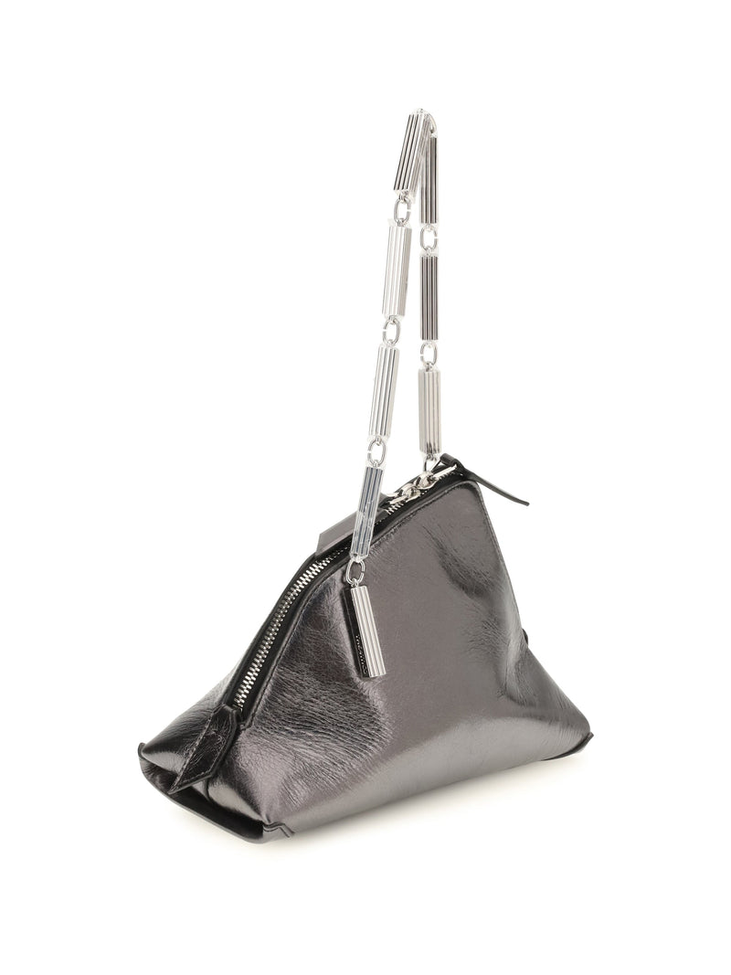 The Attico La Scala Shoulder Bag — Silver Calf Leather Bos Taurus