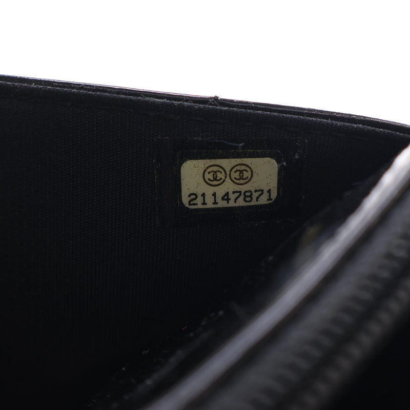 Quilted Patent and Goatskin CC Eyelet Wallet On Chain - Image 6