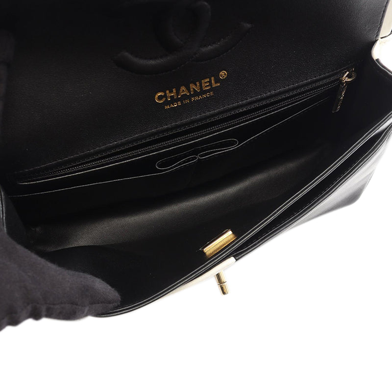 Medium Classic Bicolor Lambskin Geometric Colorblock Double Flap - Image 3