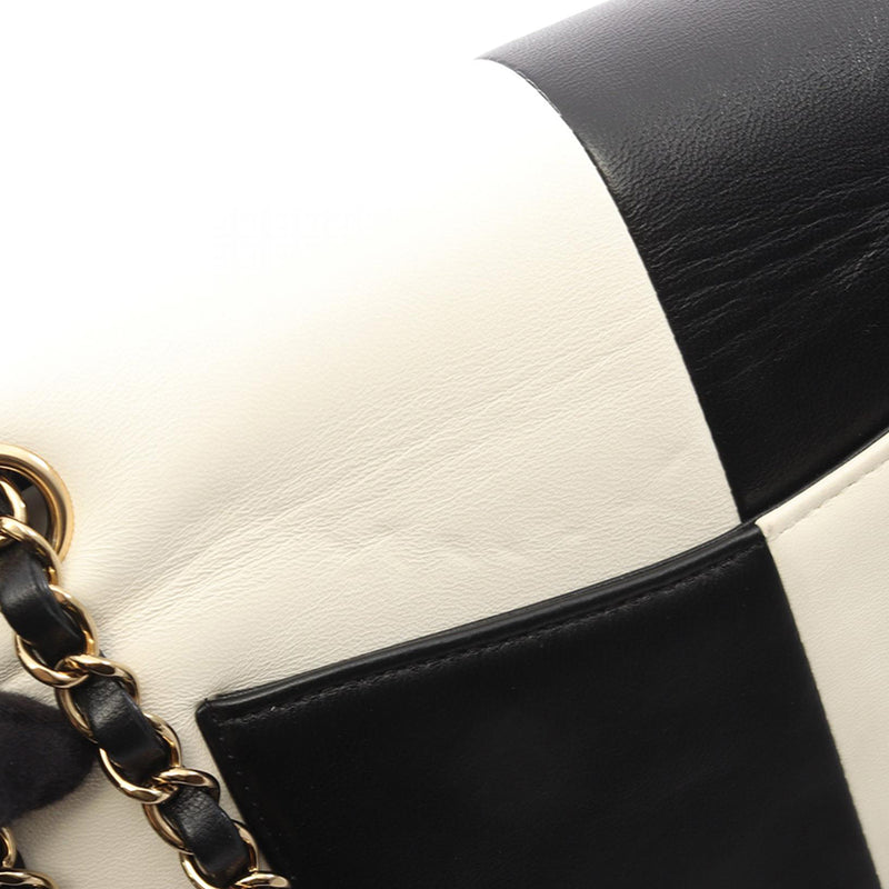 Medium Classic Bicolor Lambskin Geometric Colorblock Double Flap - Image 8