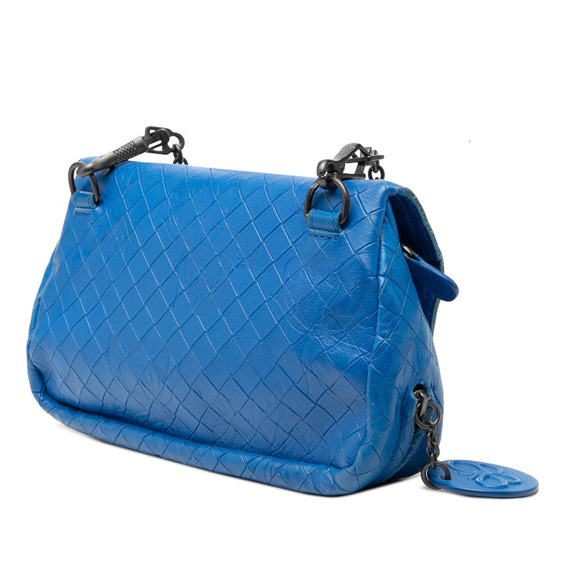 Small Calfskin Intrecciomirage Embossed Butterfly Chain Crossbody - Image 2