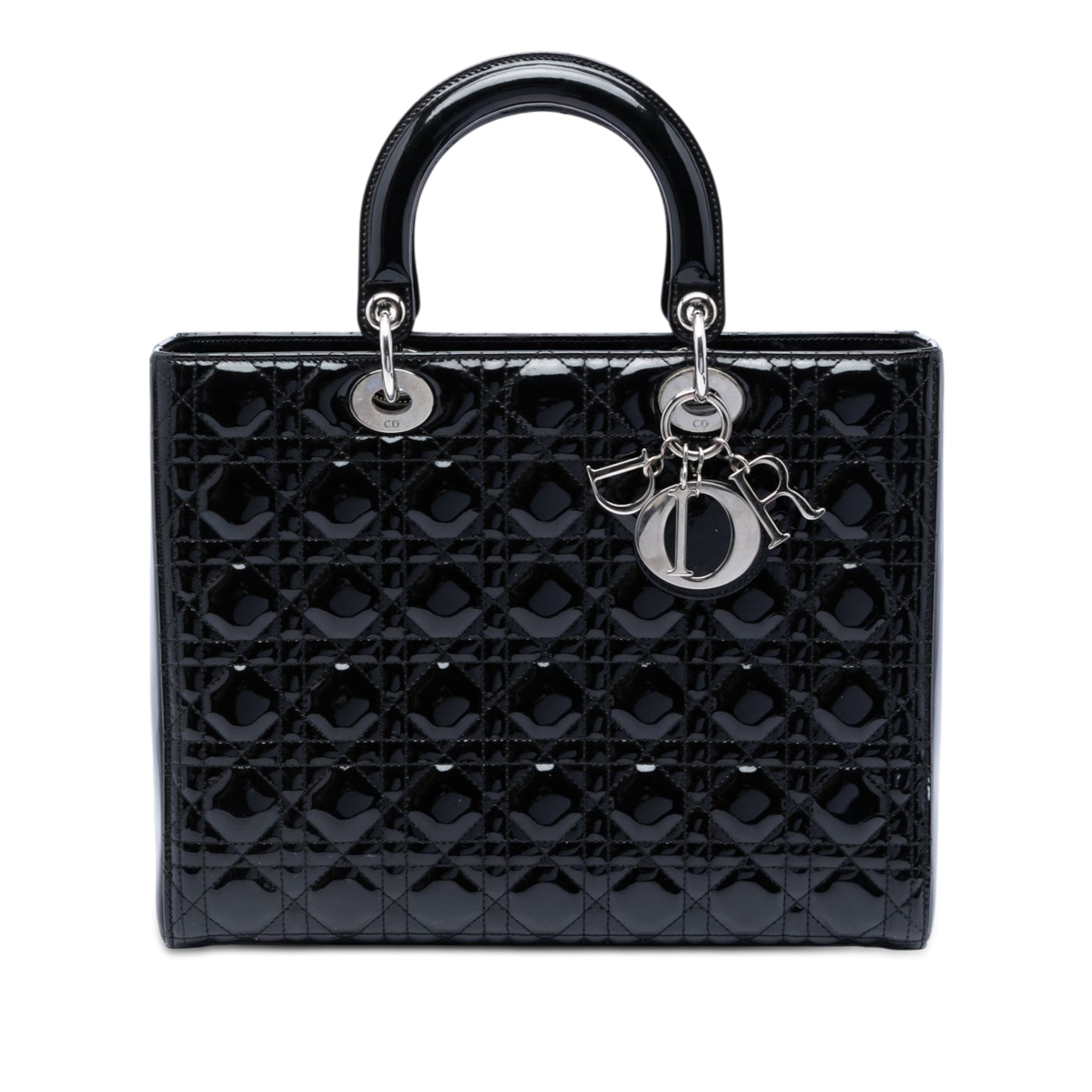 Large Patent Cannage Lady Dior - Image 1
