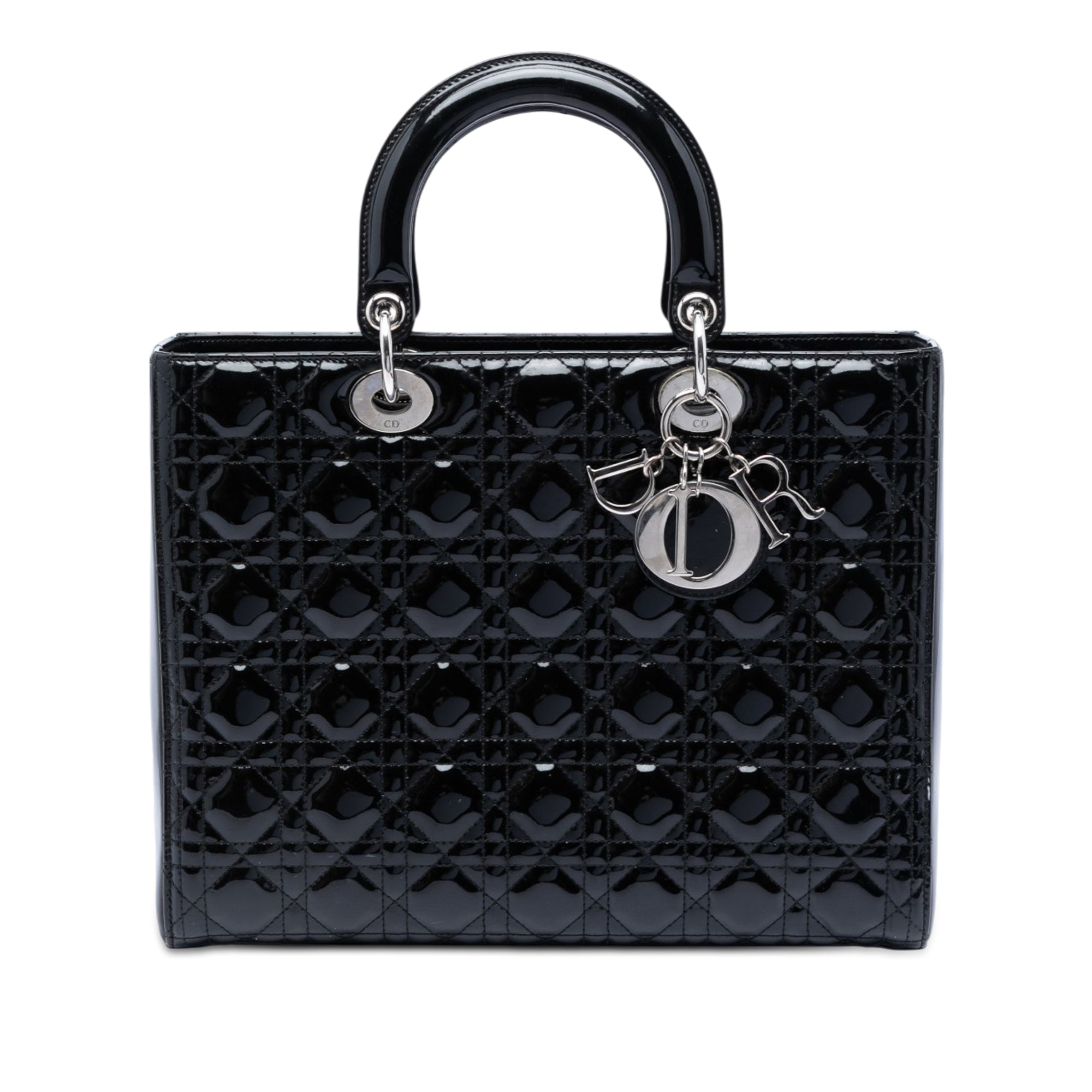 Large Patent Cannage Lady Dior - Image 1