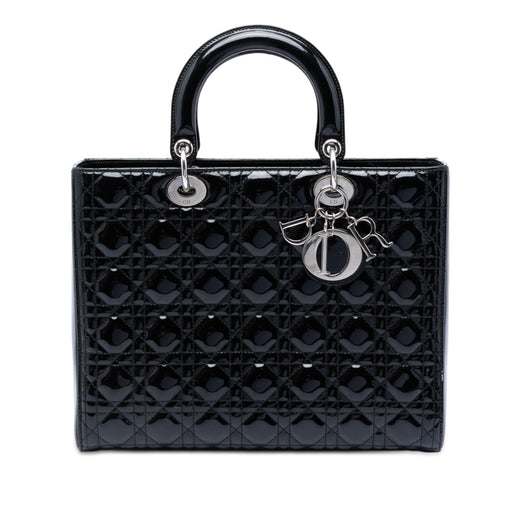 Large Patent Cannage Lady Dior - Image 1