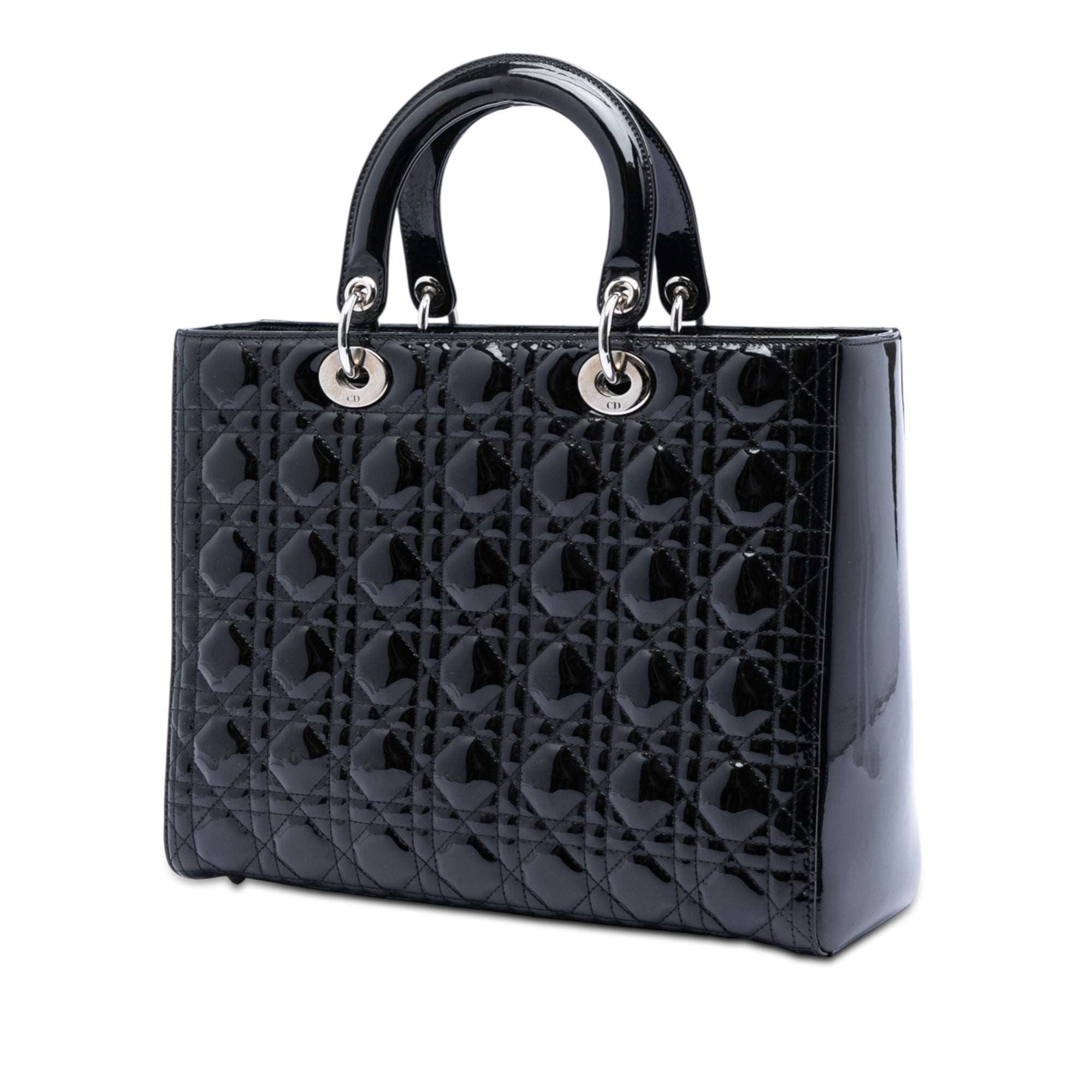 Large Patent Cannage Lady Dior - Image 2