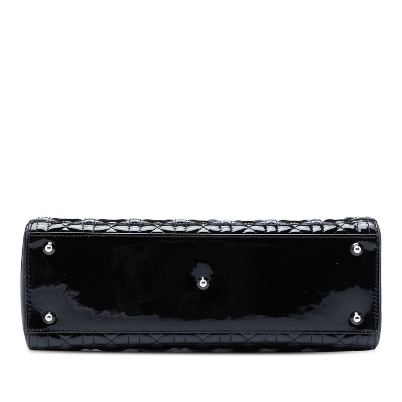 Large Patent Cannage Lady Dior - Image 3