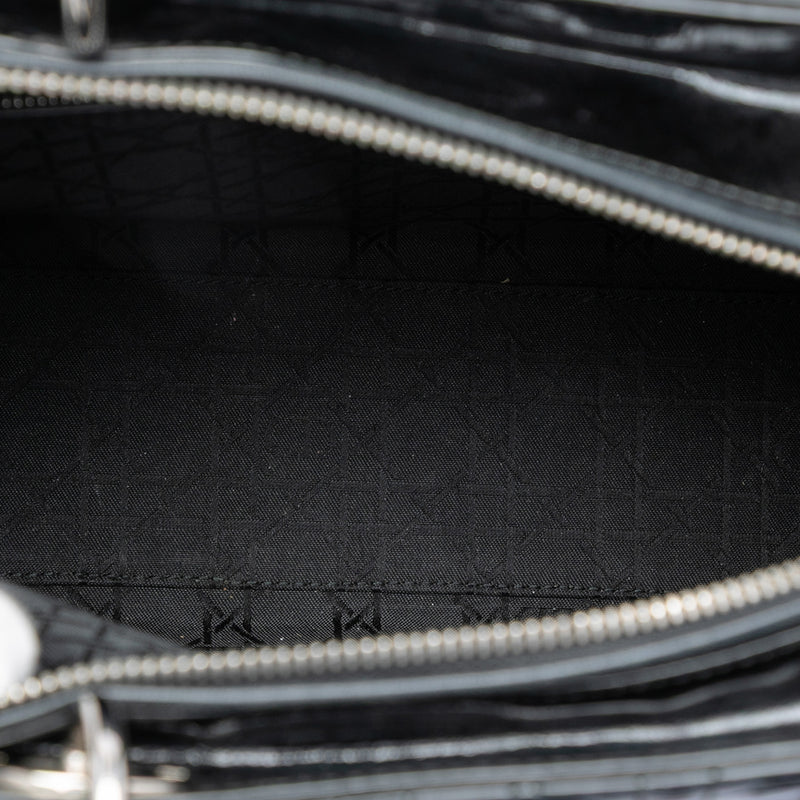 Large Patent Cannage Lady Dior - Image 4