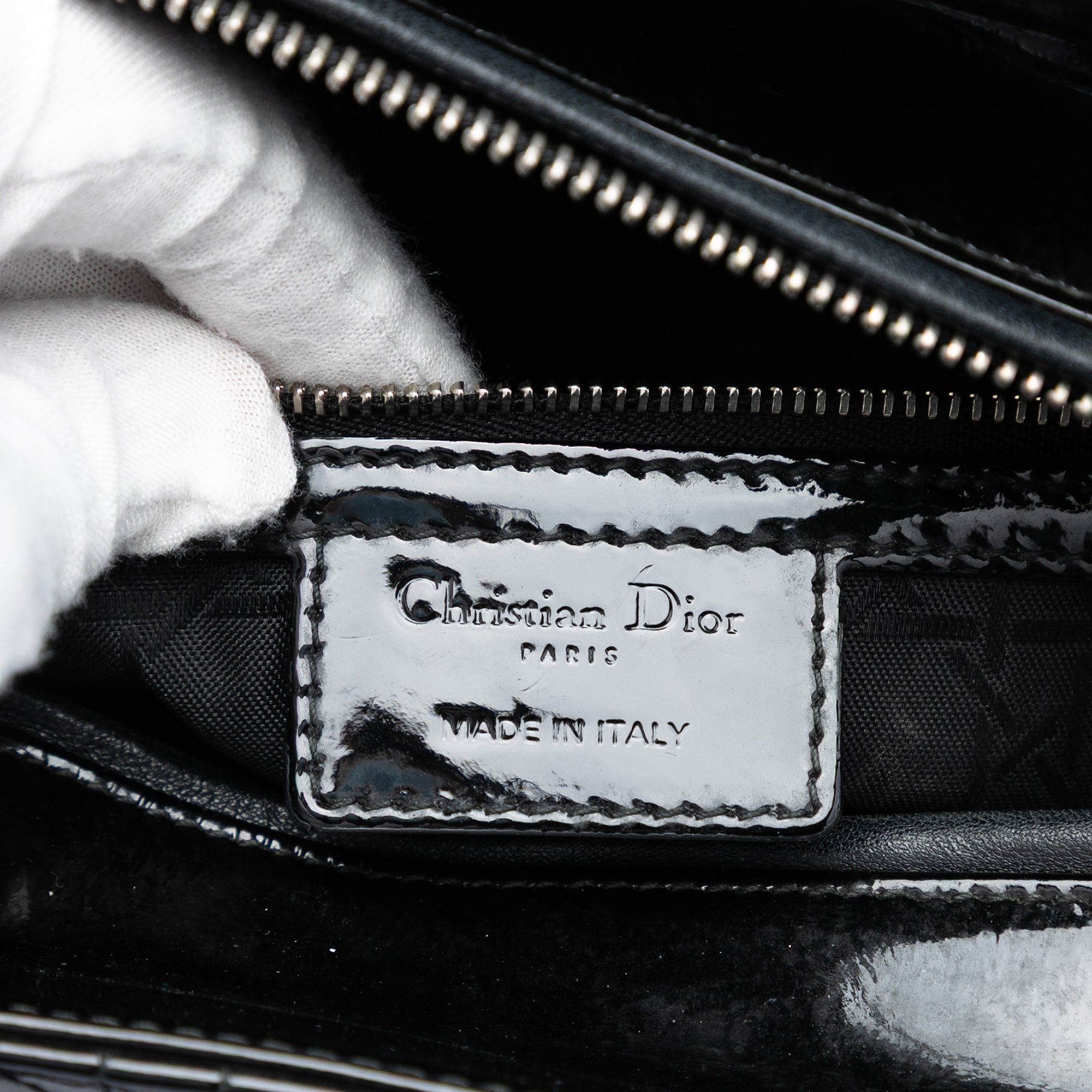 Large Patent Cannage Lady Dior - Image 5