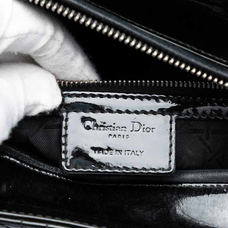 Large Patent Cannage Lady Dior - Image 5