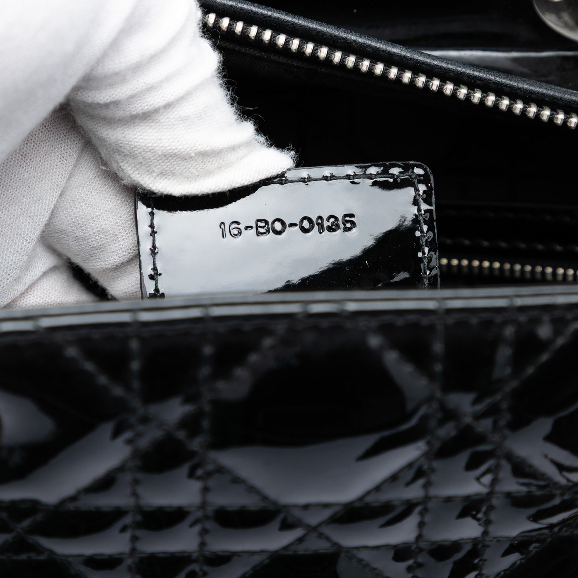 Large Patent Cannage Lady Dior - Image 6