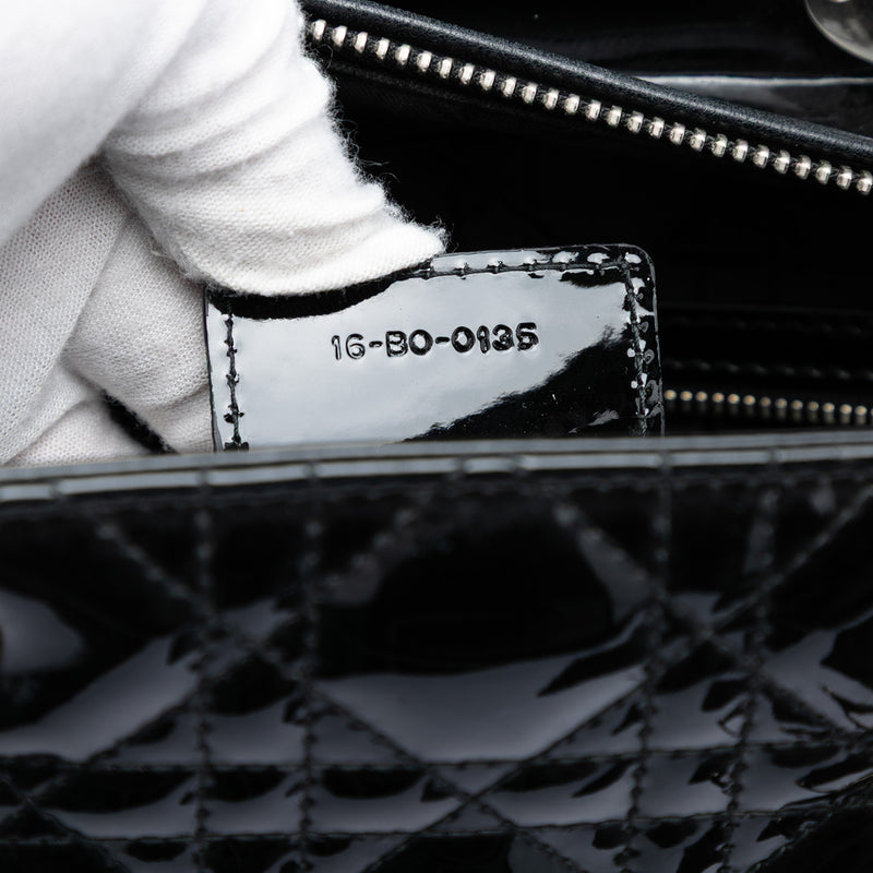 Large Patent Cannage Lady Dior - Image 6
