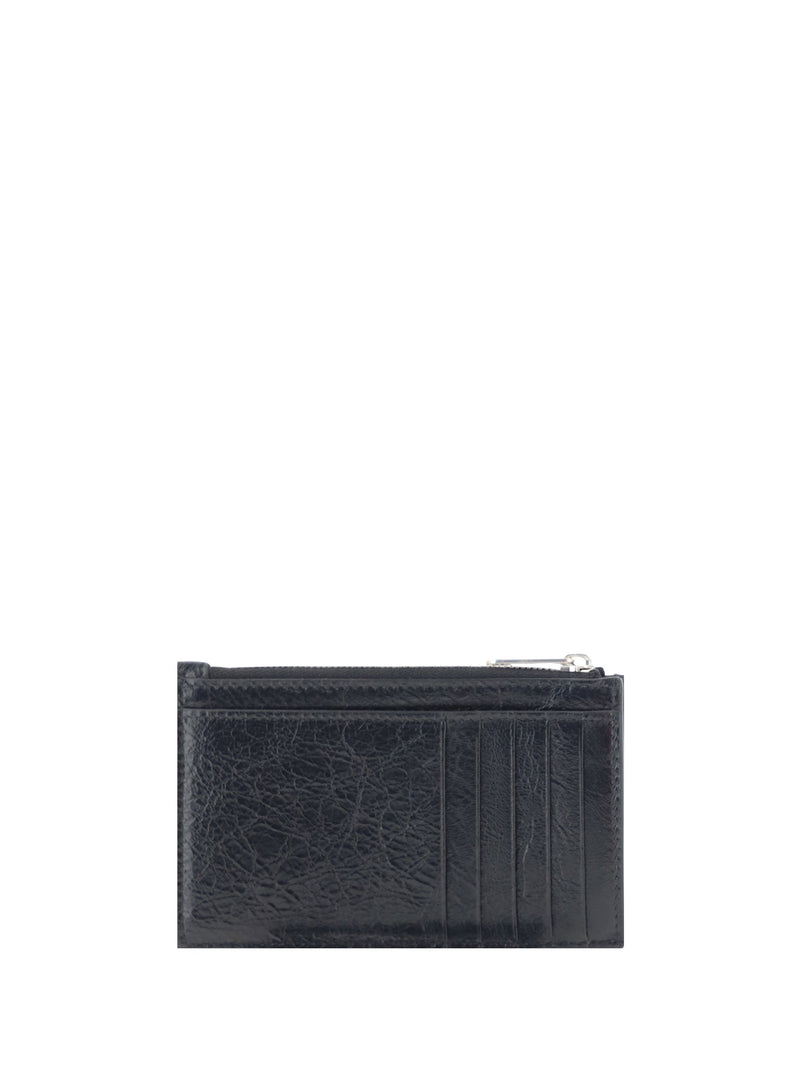 Balenciaga Grained Lambskin Card Case — Black Cases