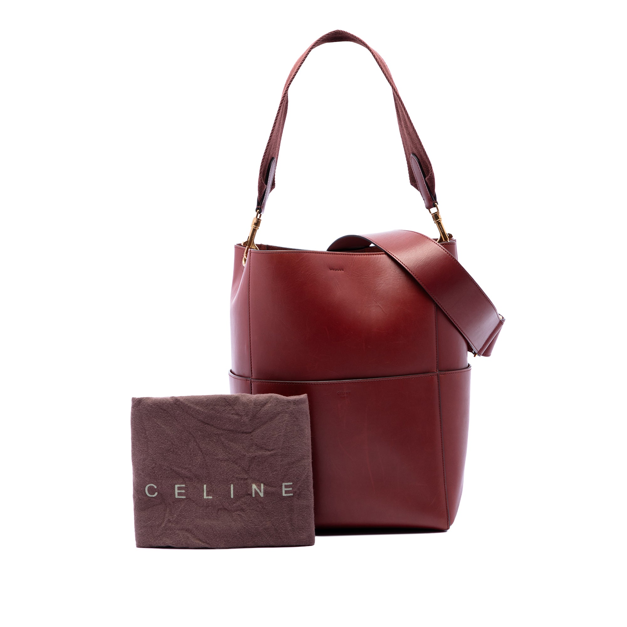 Medium Leather Seau Sangle Bucket Bag - Image 7