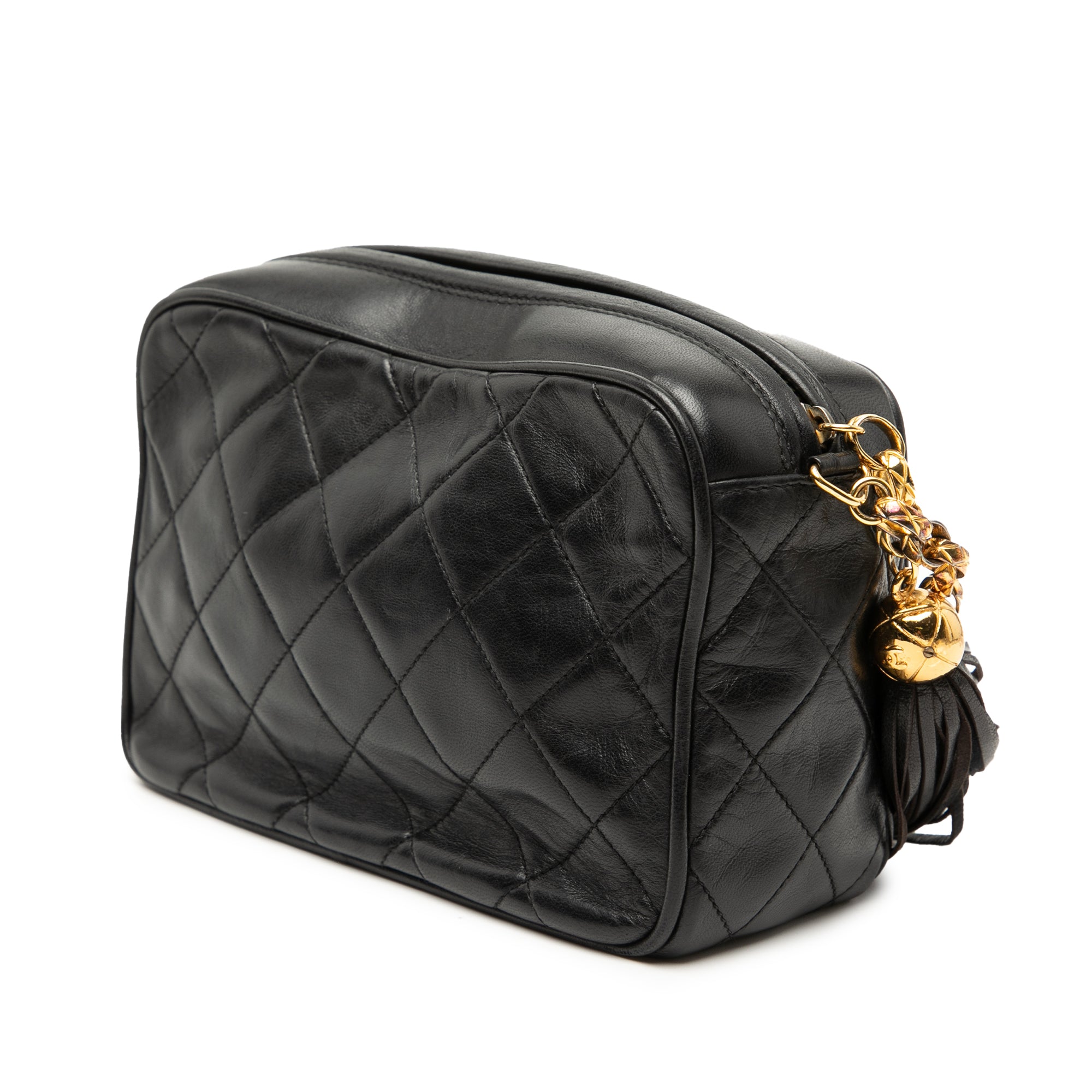 Mini CC Quilted Lambskin Tassel Camera Bag - Image 2
