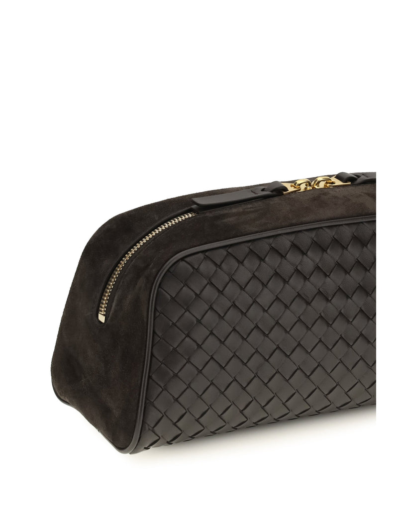 Bottega Veneta Nodo Clutch — Black Lamb Leather