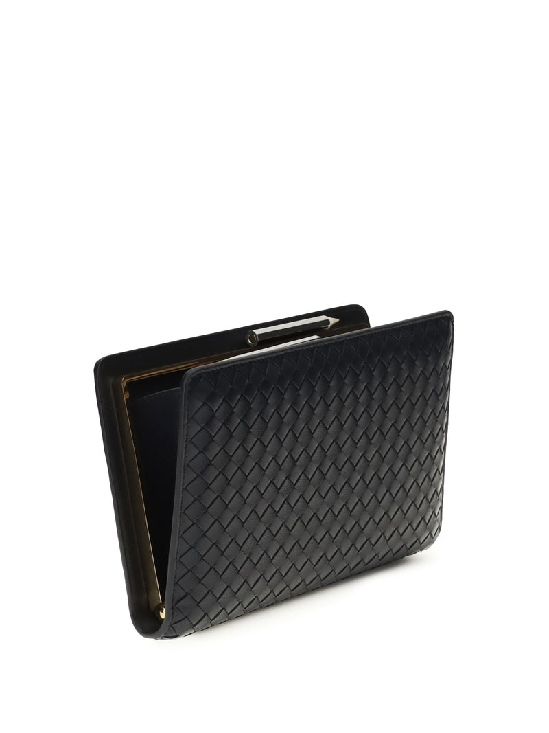 Bottega Veneta Agenda Wallet — Black Lambskin & Purses