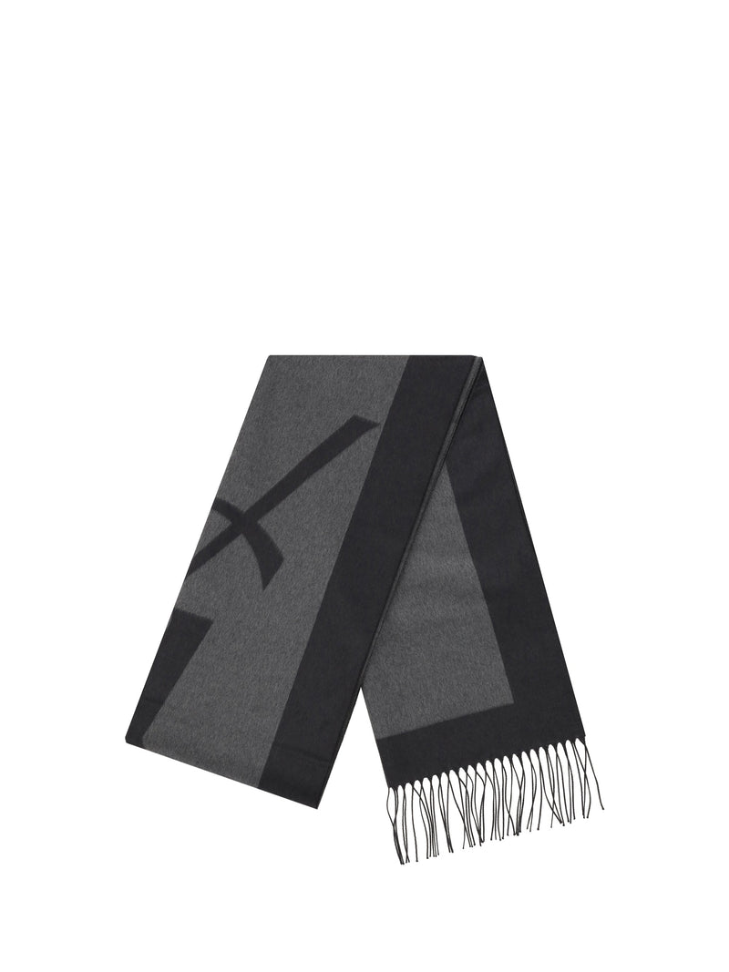 Saint Laurent Scarf — Gray Silk Scarfs