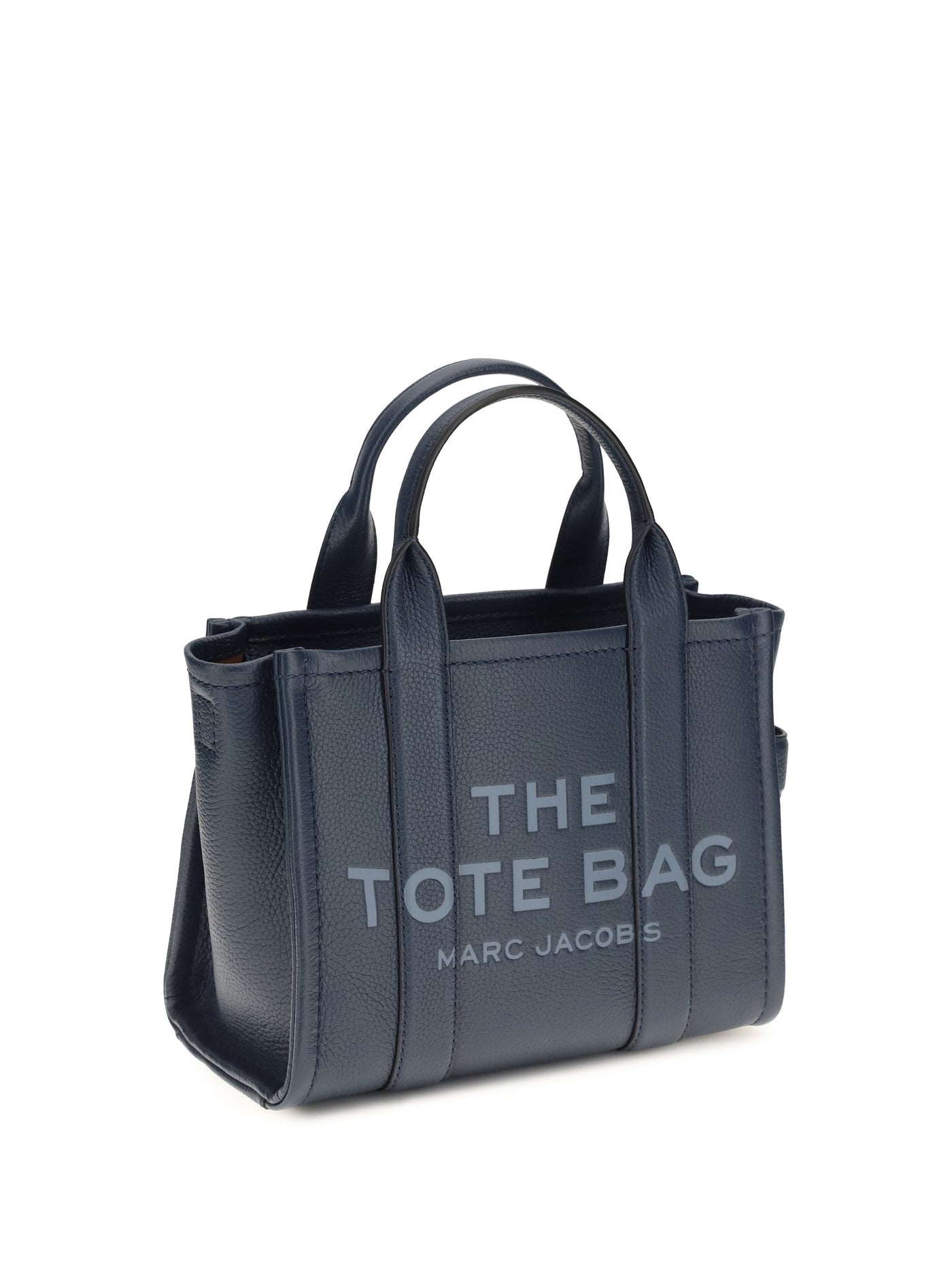 Marc Jacobs Grained Calf Leather Tote Bag — Navy