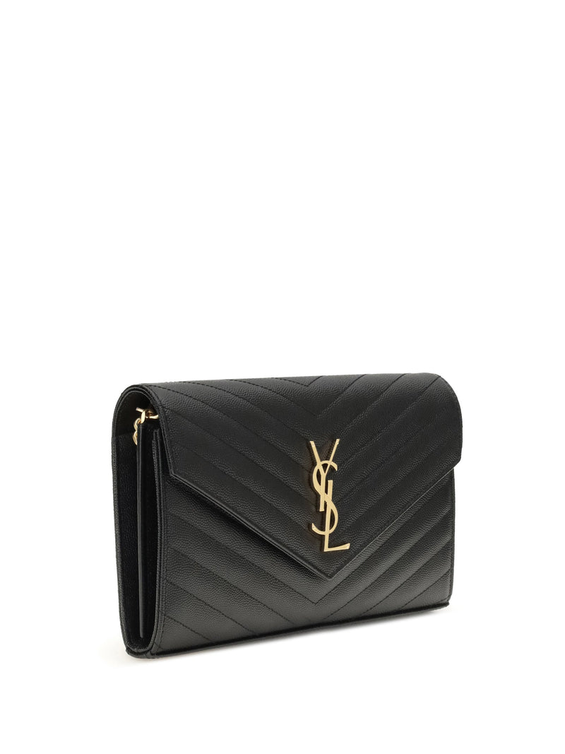 Saint Laurent Shoulder Bag — Black Calfskin