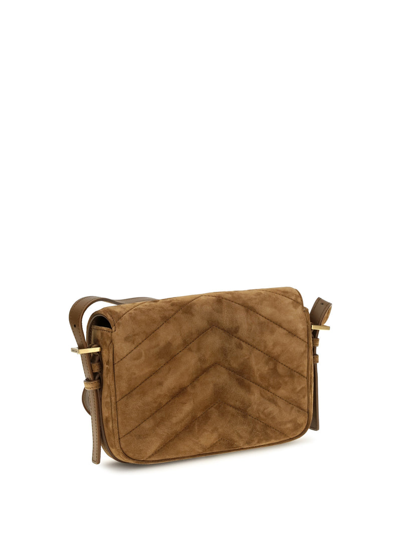 Saint Laurent Shoulder Bag — Orange Suede