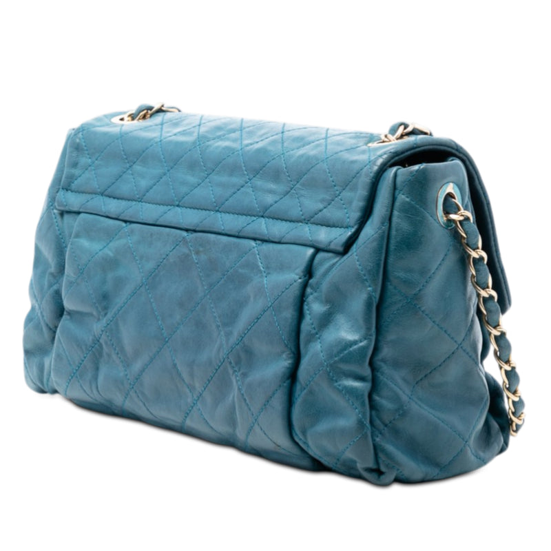 Large Quilted Iridescent Calfskin Chic Quilt Flap - Image 2