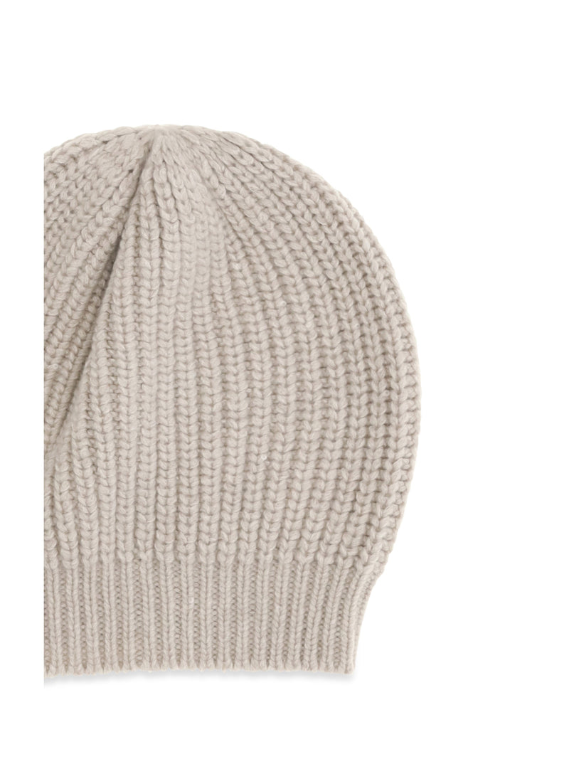 Brunello Cucinelli M32373999 Beanie — Beige Silk; Kashmir/capra Hircus Beanies
