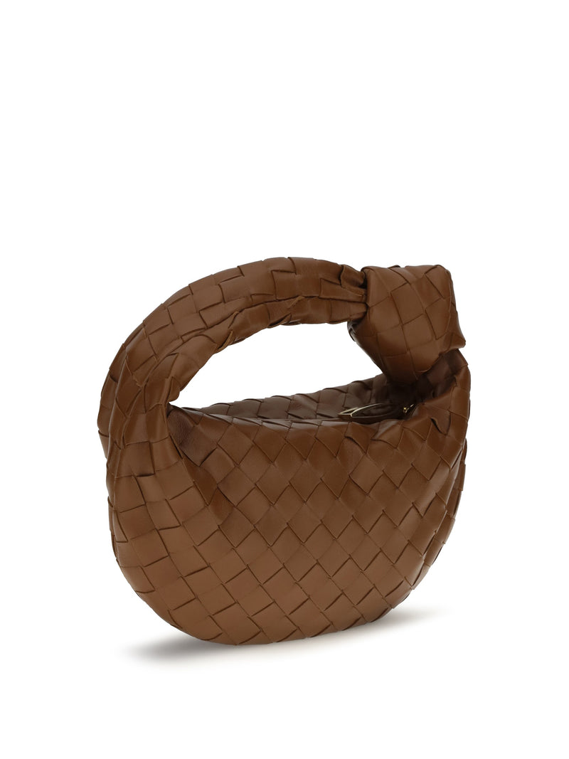 Bottega Veneta Mini Jodie Shoulder Bag — Brown Lamb