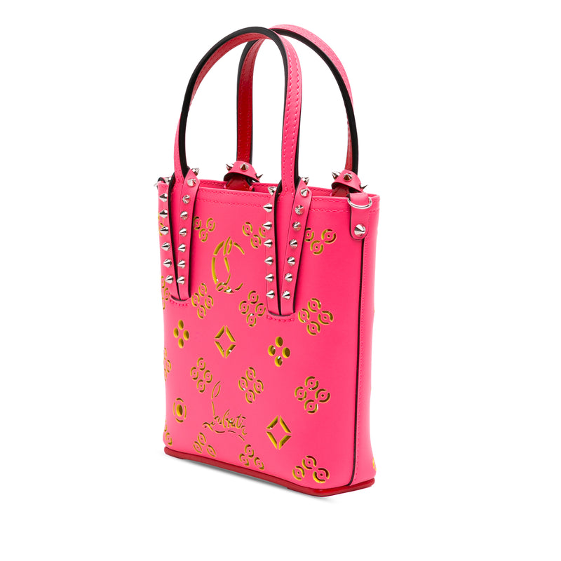 Mini Perforated Calfskin Loubinthesky North South Cabata Satchel - Image 2