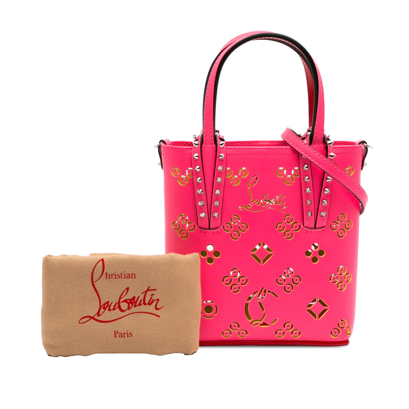 Mini Perforated Calfskin Loubinthesky North South Cabata Satchel - Image 7