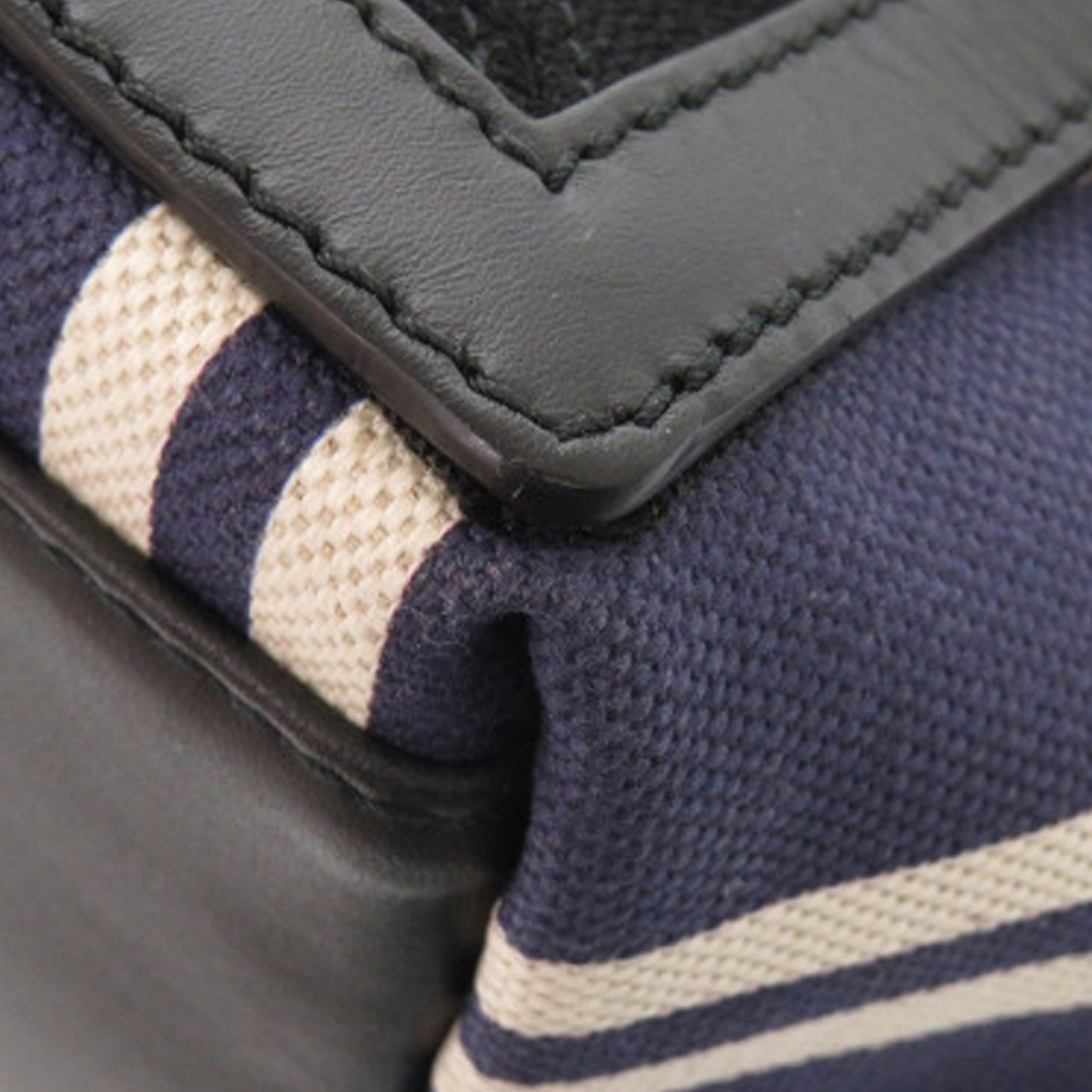 Canvas Striped Navy Cabas S - Image 12