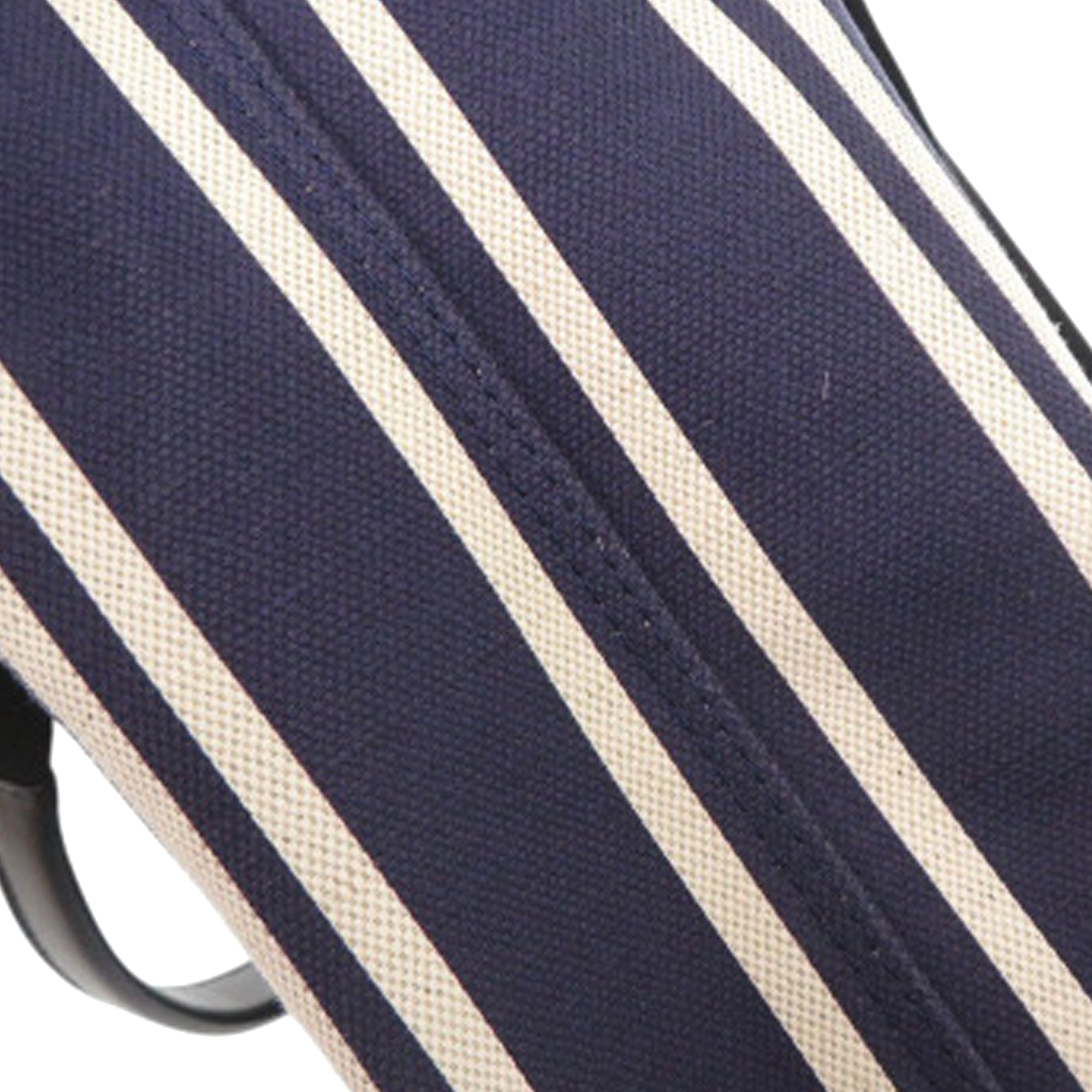 Canvas Striped Navy Cabas S - Image 15