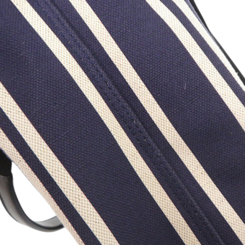 Canvas Striped Navy Cabas S - Image 15