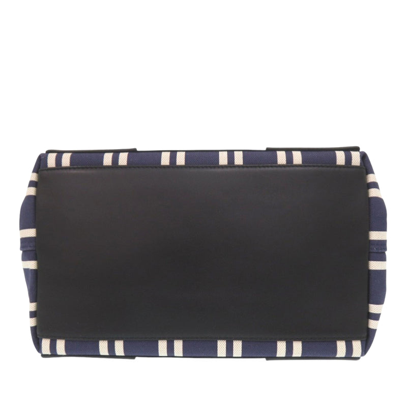 Canvas Striped Navy Cabas S - Image 3