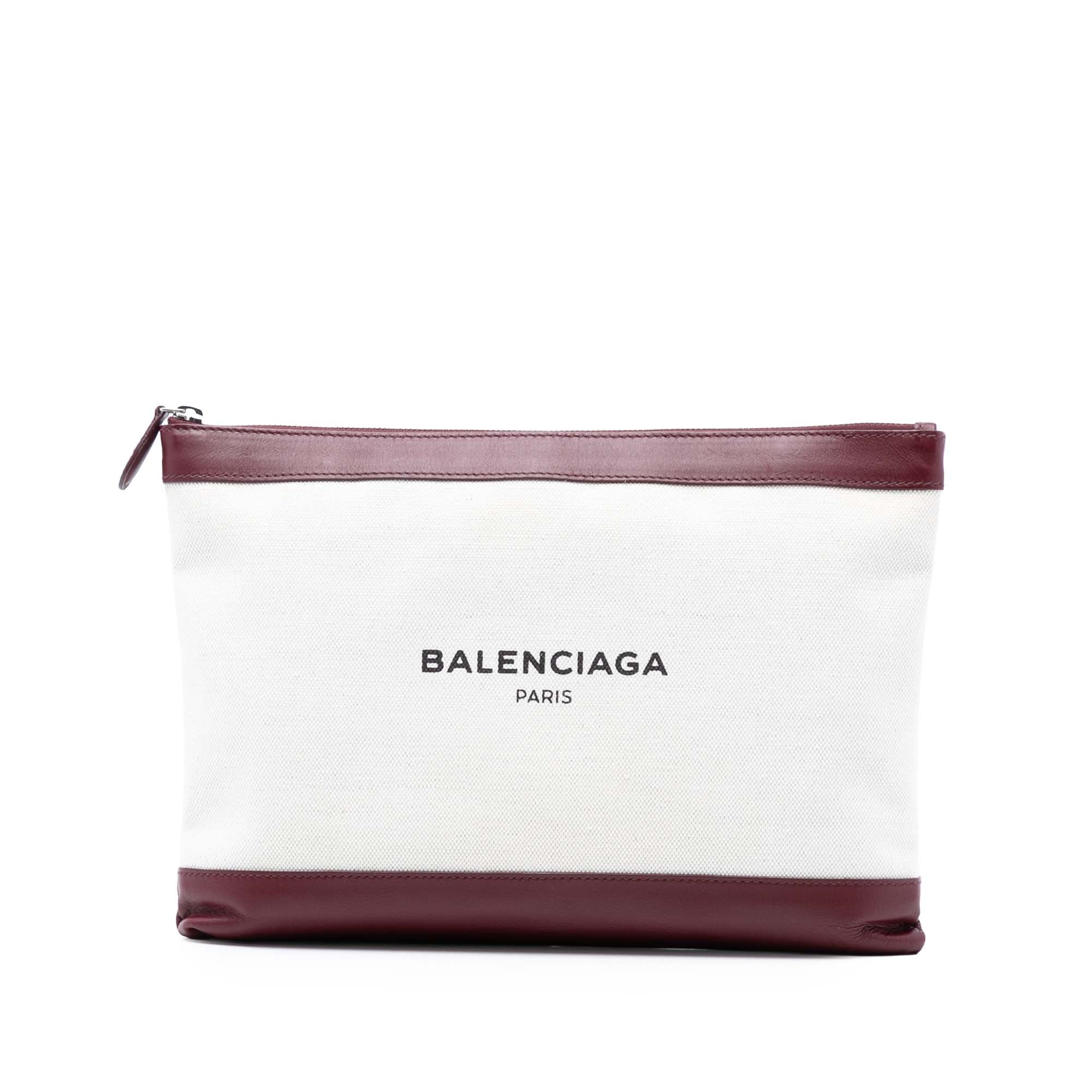 M Canvas Navy Clip Clutch - Image 1