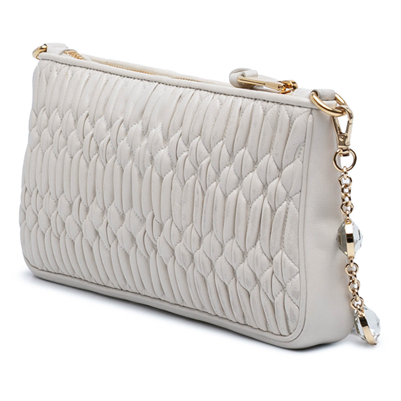 Matelasse Nappa Crystal Chain Satchel - Image 2