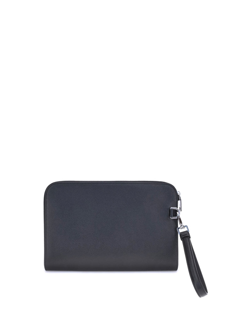 Dolce & Gabbana Calf Leather Travel Wallet — Black Bos Taurus
