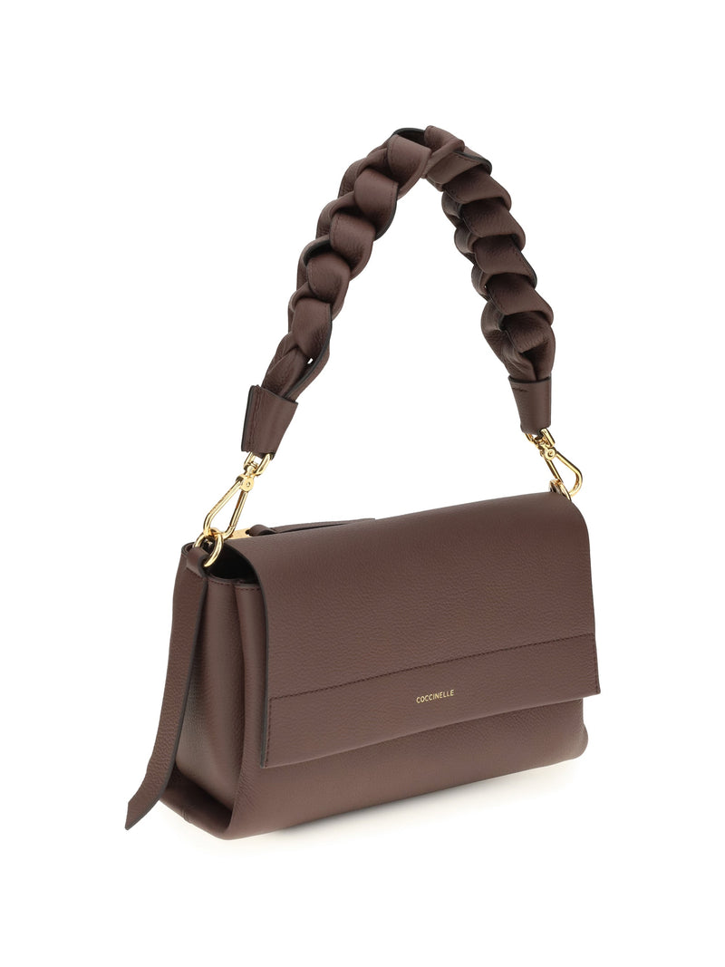 Coccinelle Shoulder Bag — Brown Calf Leather (bos Taurus)